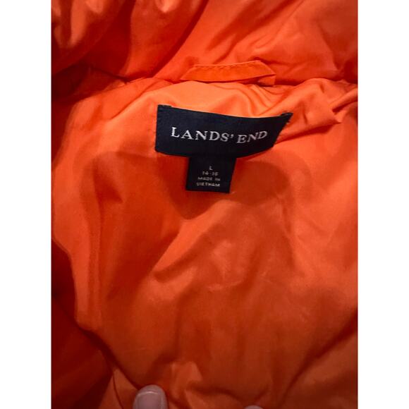 Land’s End Girls Quilted Coat Size Large 12/14 Pink - Picture 5 of 7